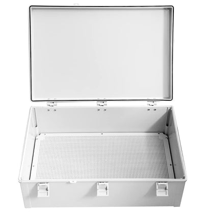 Large Electrical Junction Boxes Hinged Outdoor ABS Plastic Buckle Deep Wall Mount,Dustproof Waterproof IP67 Universal Durable Electrical Big Enclosure with Lock (23.62"x15.75"x8.66")
