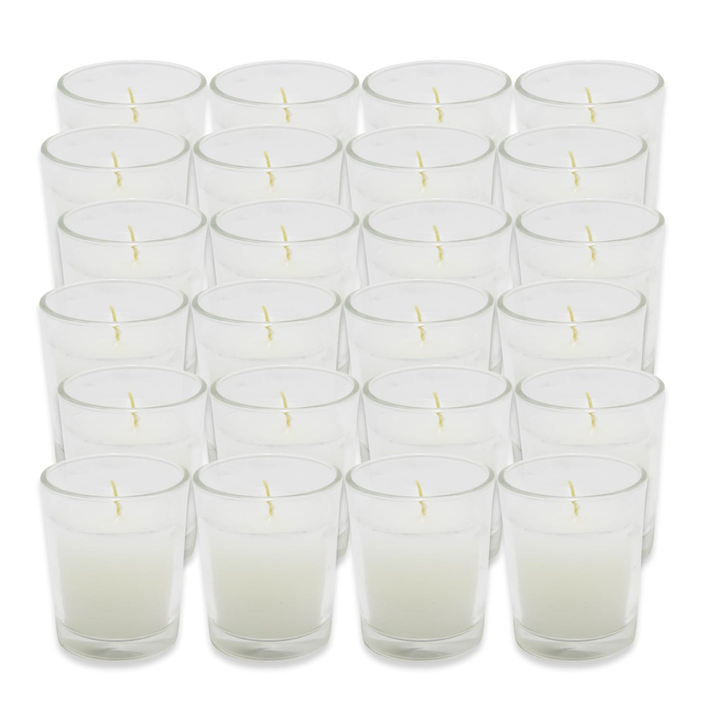 Estrella Blanca Citronella Lavender Scented Candle - 24 Pack Citronella Scented Votive Candles White - Long Lasting Burn Outside Candles for Garden Yard Balcony, Summer Camping - 12 Hours Burn Time