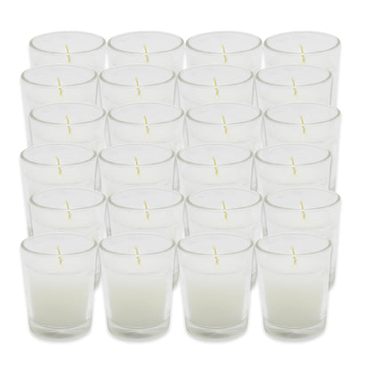 Estrella Blanca Citronella Lavender Scented Candle - 24 Pack Citronella Scented Votive Candles White - Long Lasting Burn Outside Candles for Garden Yard Balcony, Summer Camping - 12 Hours Burn Time