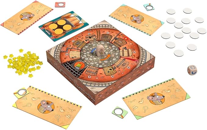 HABA Inspector Mouse: The Great Escape - Detective Board Games for Family Night Cooperative Memory Games for Ages 5+ Includes 3D Playing Board with Fun Sounds