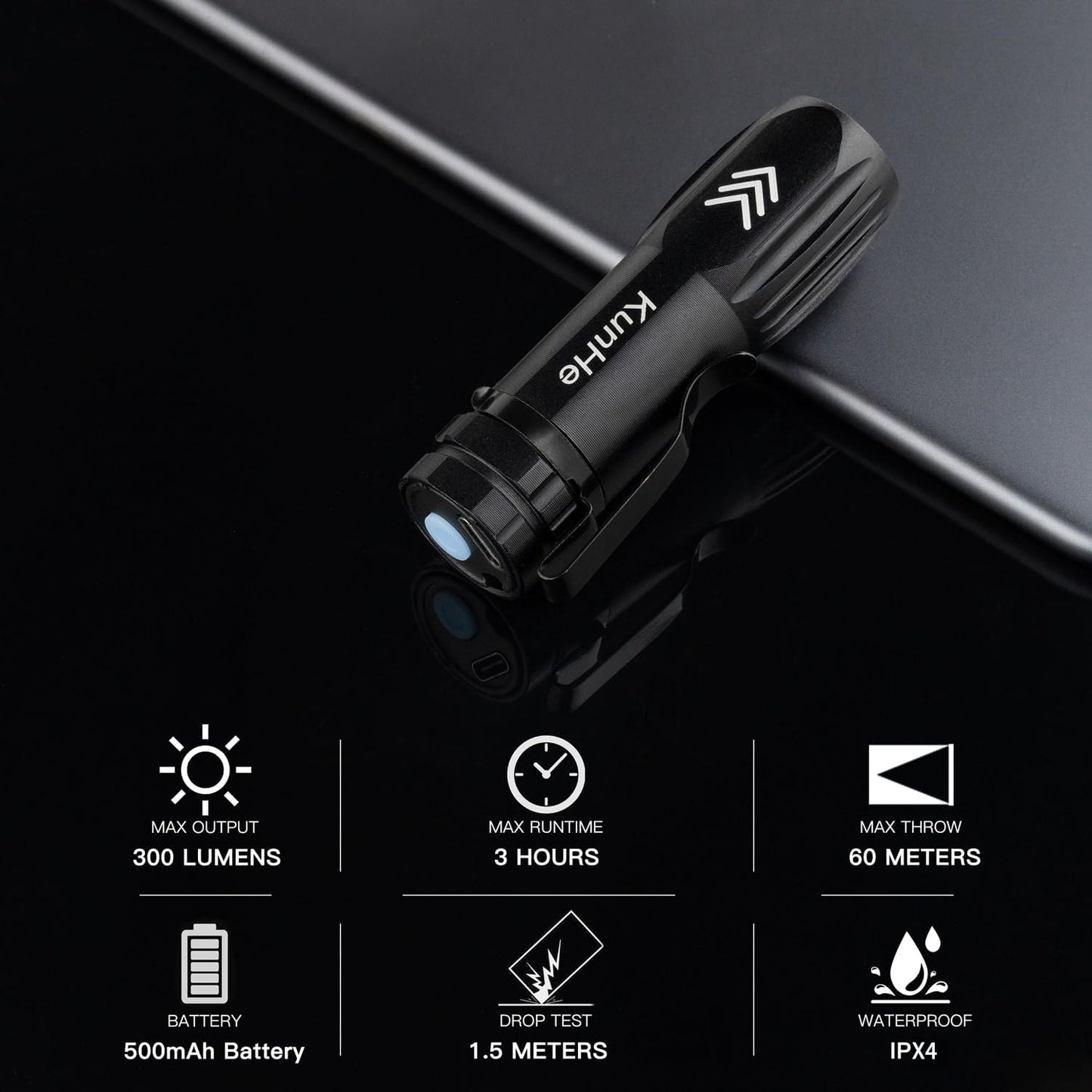 KunHe 40 Pack Small Rechargeable Flashlights Bulk USB-C Mini High Lumen Flashlight Clip-on Portable Pocket Flash Light for EDC Emergency Home Use