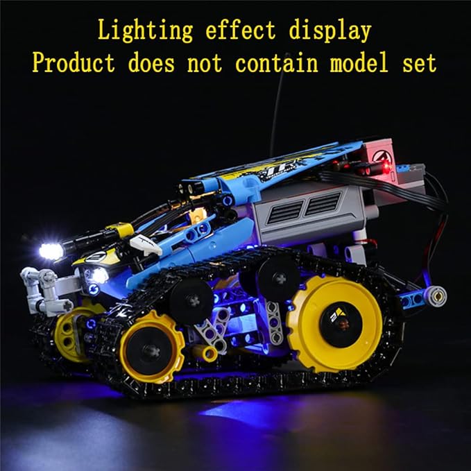 LED Light Kit Compatible with Lego Remote-Controlled Stunt Racer - Lighting Set for Technic 42095 Building Model (Model Set Not Included)