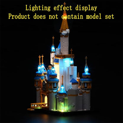 LED Light Kit Compatible with Lego Mini Disney Castle - Lighting Set for 40478 Building Model (Model Set Not Included)
