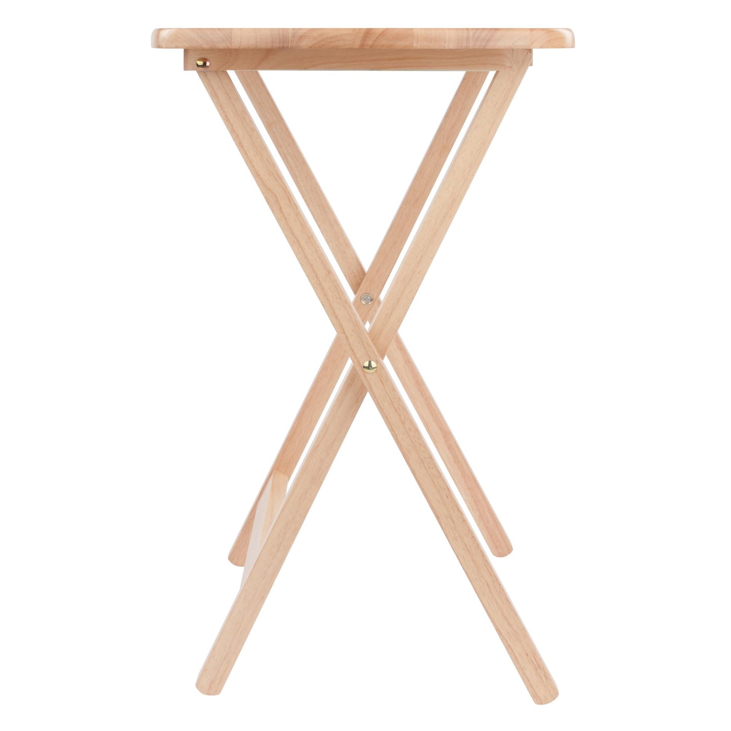 Winsome Lucca Set of 4 Foldable Snack Tables with Storage Rack, Easy to Store Portable Fold Up Table Set for Kitchen, Living Room TV Dining, Crafts, Puzzles, Work from Home