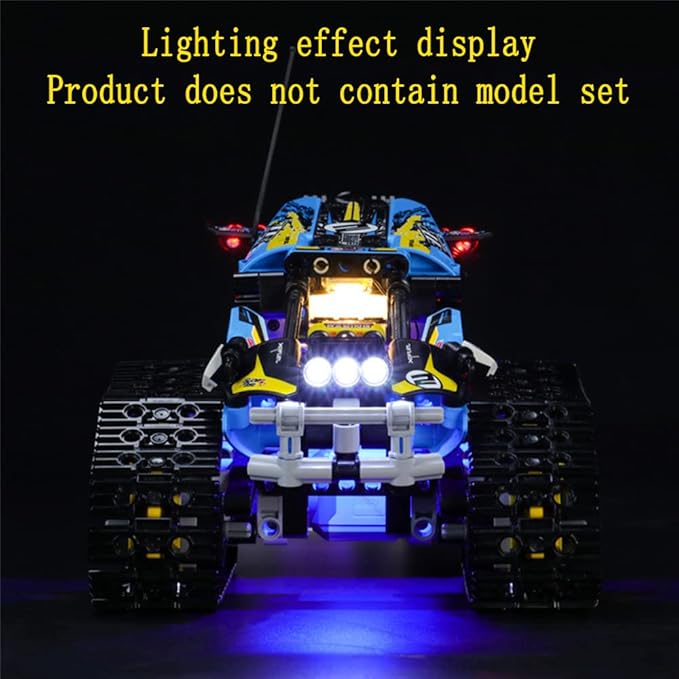 LED Light Kit Compatible with Lego Remote-Controlled Stunt Racer - Lighting Set for Technic 42095 Building Model (Model Set Not Included)