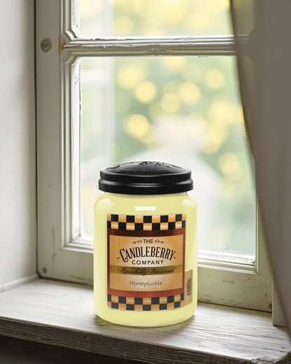 Candleberry Candles | Honeysuckle Candle | Best Candles on The Market | Hand Poured in The USA | Highly Scented & Long Lasting | Large Jar