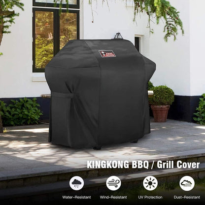Kingkong 7106 Grill Cover for Weber Spirit 200 & 300 Series - Includes Brush, Tongs & Thermometer