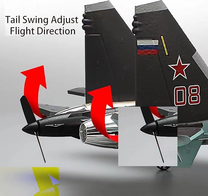RC Plane Remote Control Airplane RTF 4CH Brushless Tail Motor 3D / 6D Stunt Function SU35 Jet Aircraft with Hobby Model 2 Left Hand Throttle