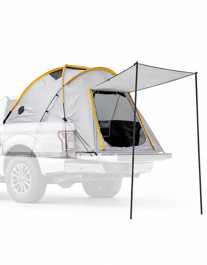 Truck Bed Tent for Pickup Trucks, Waterproof PU3000 Oxford Pickup Truck Tent with Awning, 2-Person & Easy Setup Truck Camping Tent for Silverado 1500 F150 Ram 1500