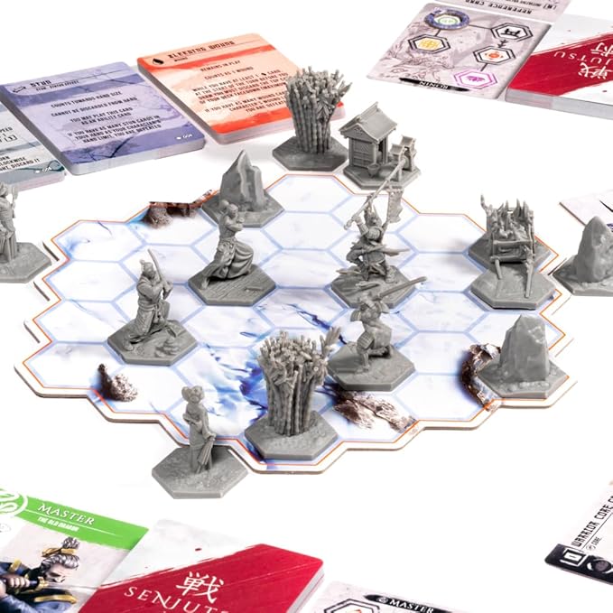 Senjutsu: Battle for Japan - Samurai Dueling Game with Miniatures and Deck Crafting Strategy Game for Kids and Adults Ages 14+ 1-4 Players 15-20 Min Playtime Made by Lucky Duck Games