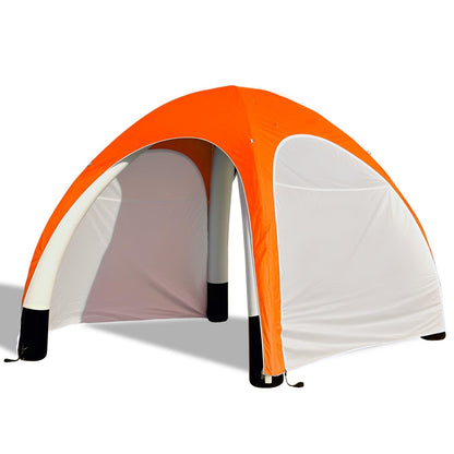 Inflatable Shade Air Canopy Tent – 10x10Ft Outdoor UV Protection Sun Shelter with 2 Removable Side Panels,Stakes & Sandbags,Air Pump,– for Outdoor,Marketing Events,Trade Shows（Orange）