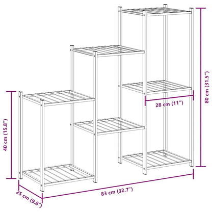 FMPGJLYH 5-Tier Metal Flower Stand, Indoor Outdoor Plant Shelf for Corner, Black Iron Display Rack for Living Room Balcony, Modern Multi-Tiered Succulent Organizer