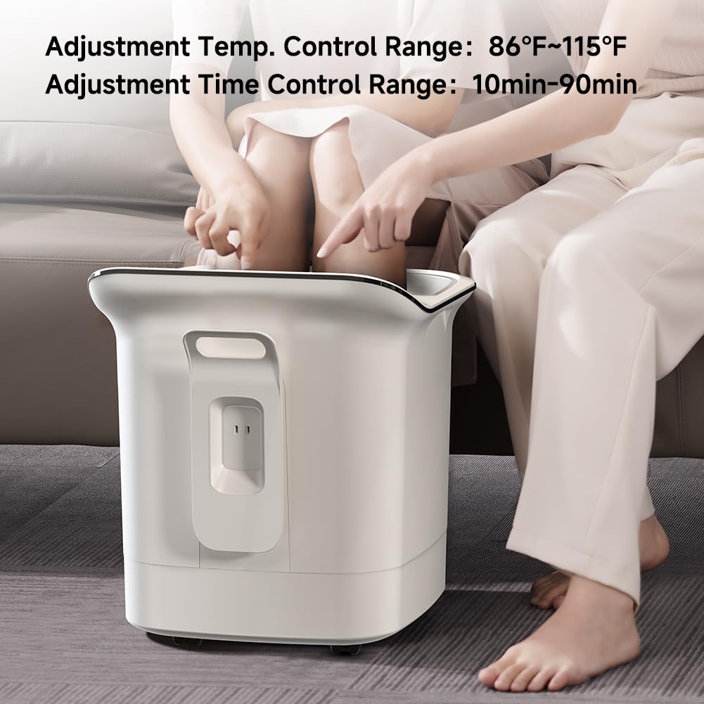 beici 13-inch Foot Spa with Fully Automatic Electric Massage Dual-Action System, Integrating Electric Massage Rollers and Shiatsu Functionality, Featuring a Timer and Water Temperature Control