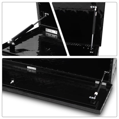 DNA MOTORING Truck Tool Box Lockable Storage Box, Truck Bed Tool Box Truck Bed Organizer Aluminum Truck Tool Boxes for Bed of Truck, w/Lock & Keys, 47"L X 15" W X 15" H Black, TBOX-T5-001-BK