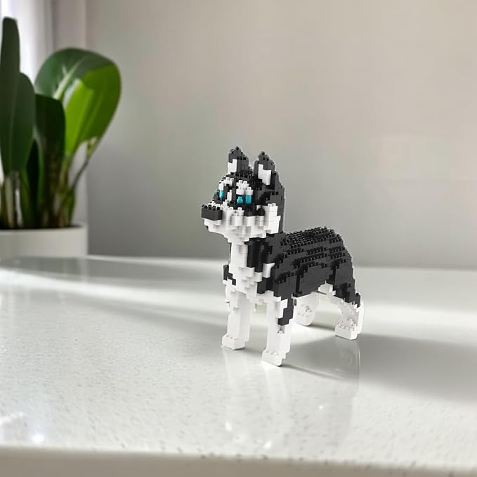 Larcele Micro Husky Dog Building Blocks Super Mini Pet Building Toy Bricks 950 Pieces KLJM-02 (Husky)