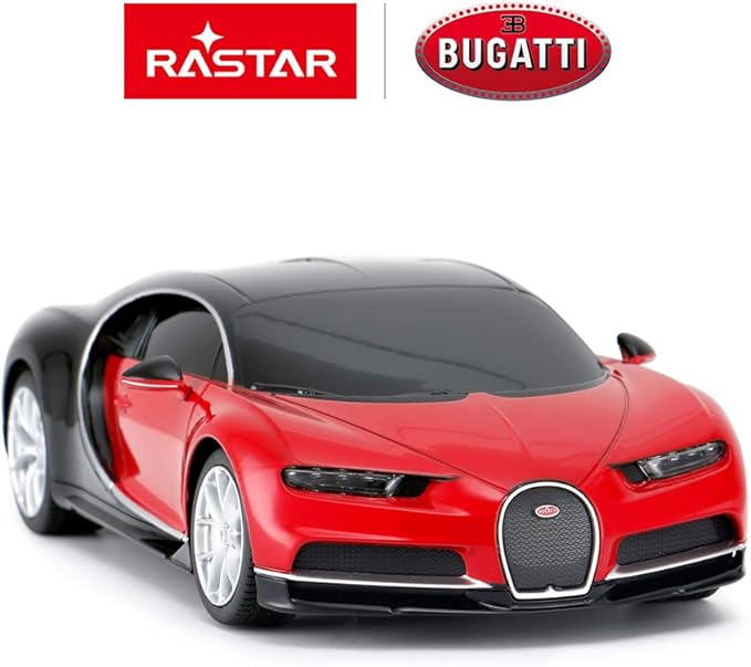 RASTAR Bugatti Toy Car 1/24 Scale Bugatti Chiron RC Model Car Red