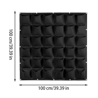 Living Wall Planter,36 Pockets Felt Vertical Greening Flower Container - Hangable Flower Grow Bag,for Vegetable Tomato Yard Outdoor Indoor Fence Home Balcony
