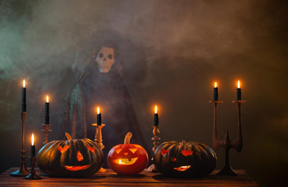 6 Pack 10 Inch Black Spiral Taper Candles for Halloween Wiccan and Pagan Rituals, Unscented Dripless Twisted Candlesticks for Dinner Party Gothic Decoration and Memoria Services