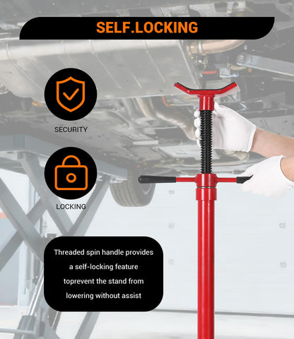 ExploreHorizon 2PACK Underhoist Support Stand, 3/4 Ton Jack Stand, Under Hoist Stand for Vehicle Lifting & Support, 1655Lbs Capacity, Lifting from 38.4 to 75.4Inch,