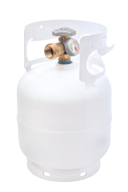 Flame King 5lb Propane Tank with Gauge and Bracket for Grills, BBQs, Camping, Fishing, Outdoor Activities