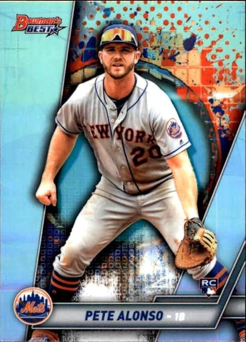 2019 Bowman's Best Refractors #32 Pete Alonso New York Mets MLB Baseball Trading Card