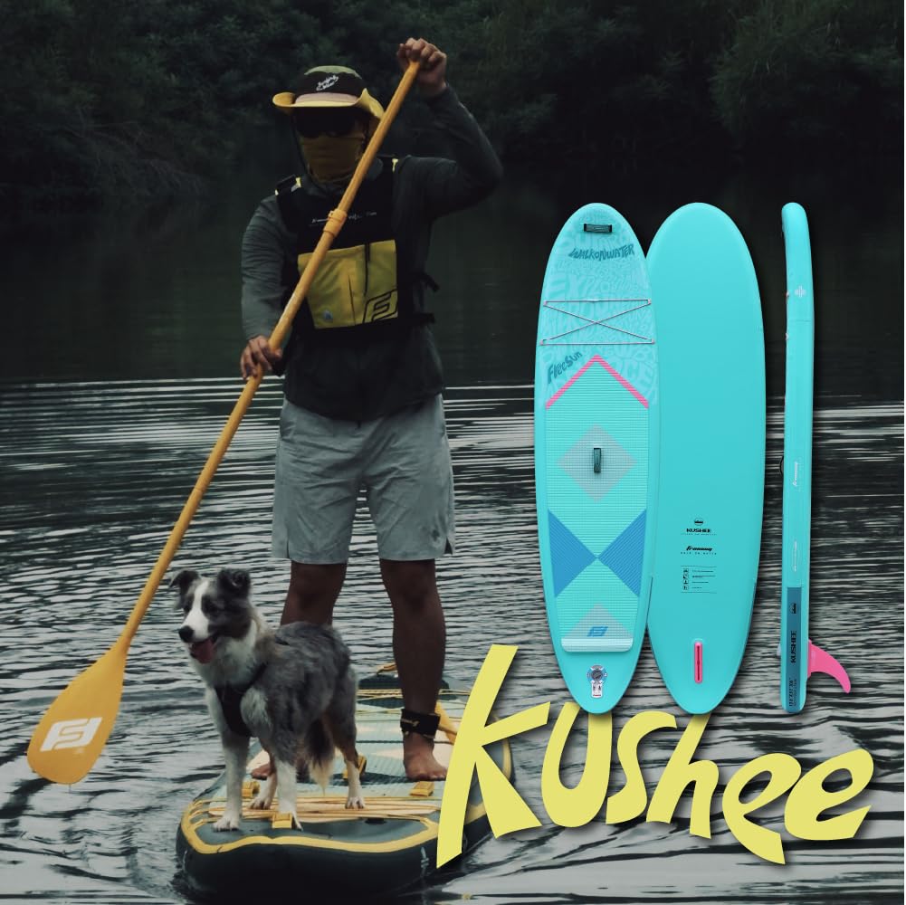 FREESUN KUSHEE 10’6” x 31” Inflatable Stand Up Paddle Board, All-Around iSUP for Beginners & Adults, Glue-Free Heat-Fusion Tech for Extra Durability, Stable Wide Nose, Lightweight Blow Up SUP,Blue