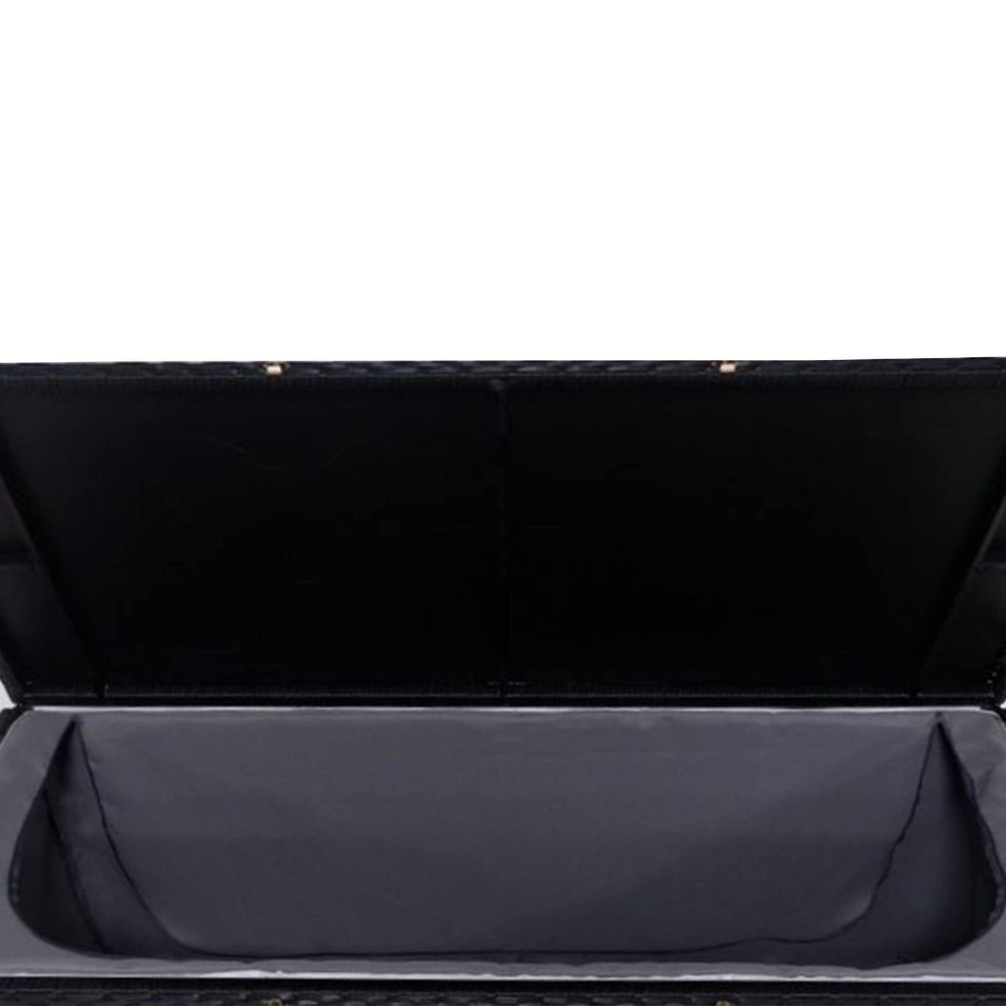 Oakland Living Black Outdoor Storage Box, Wicker-Rattan Bench for Patio, Deck, Pool, Yard & Garden, 113 Gallon