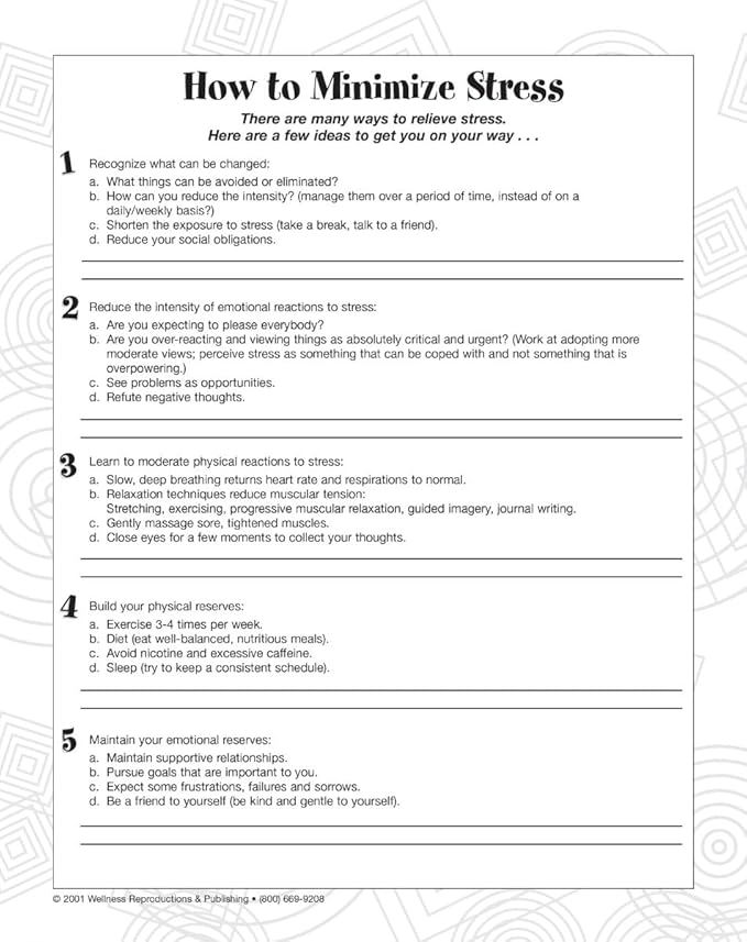 Stress Bingo Game for Adults