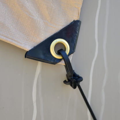 Budge RV Rooftop Cover Fits Multiple RV Classes up to 50' Long (Tan, Polyester), 20' Long x 16' Wide