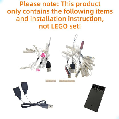 LED Light Kit Compatible with Lego Roller Coaster - Lighting Set for Creator 10261 Building Model (Model Set Not Included)