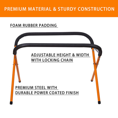 BXGTECH 2 Pack Portable Workbench Folding Work Stand, 1,000 Pound Capacity Foldable Work Table, Heavy-Duty Bumper Stand for Garage and Shop