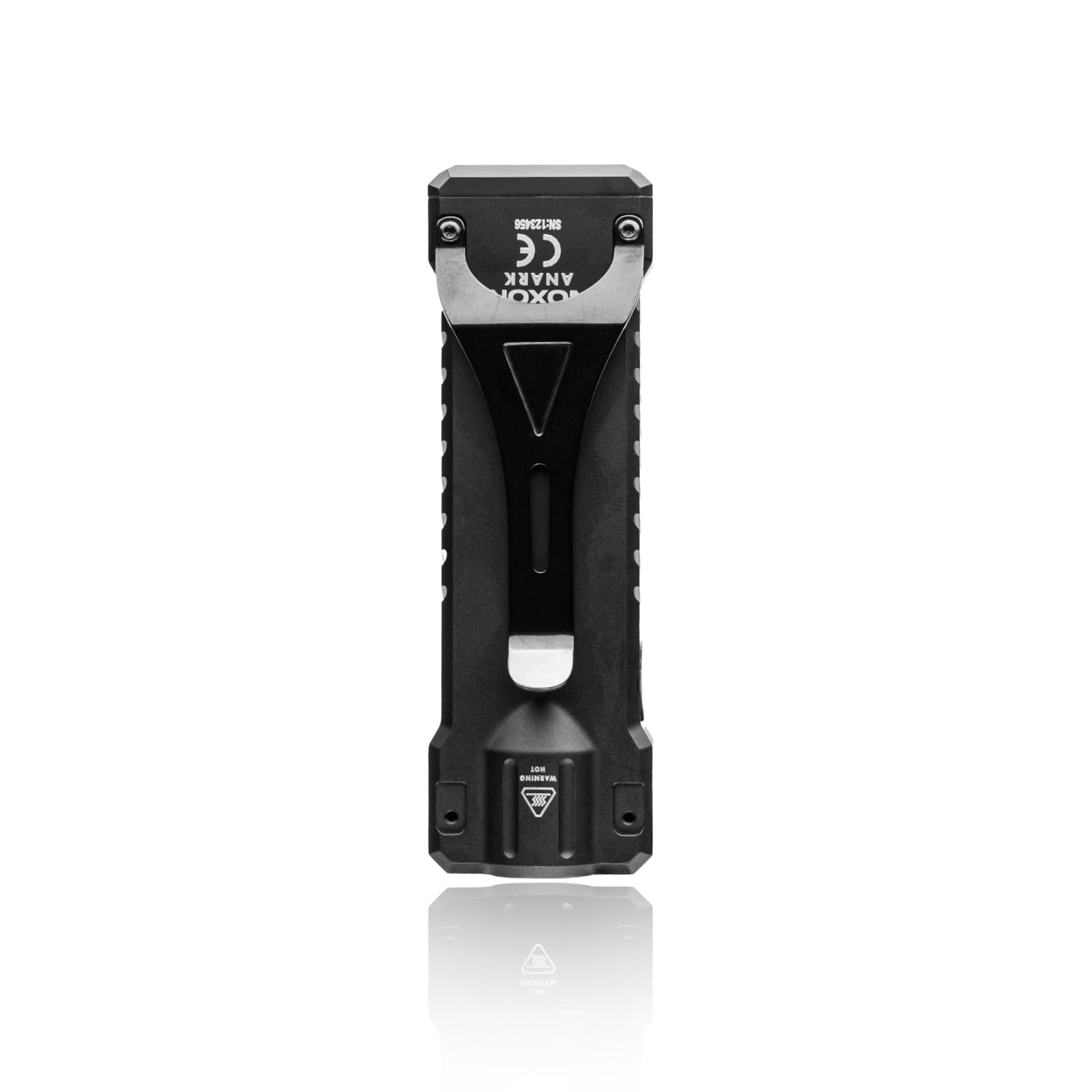 Noxon Anark Low Profile Every Day Carry Light - with Pocket Clip and USBC Charging Cable (Black)