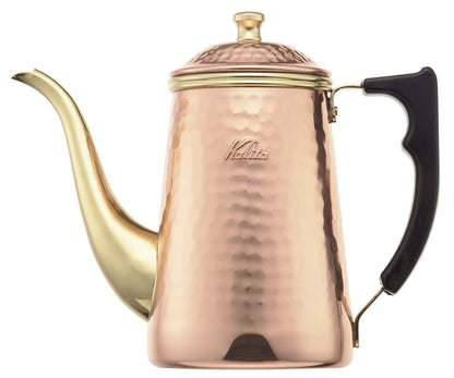 Kalita #52262 Coffee Pot, Copper, 23.7 fl oz (700 ml), Narrow Mouth, Nozzle, Direct Fire, Made in Japan, Cu Kettle 700, Drip Pot, Coffee Kettle, Coffee Kettle, Cafe, Camping, Outdoor