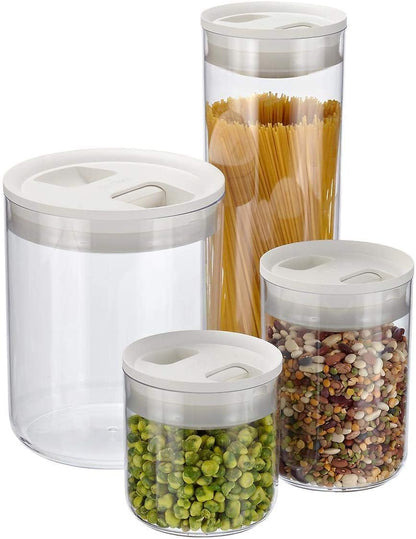 Click Clack Pantry Round Container Starter Set, 10 Piece (White)