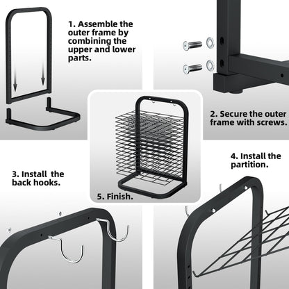 INNOVART 15 Shelves Art Drying Rack for Classroom Club Painting Crafts, Metal Desktop Drying Rack for Art, Black Painting Drying & Artwork Storage Racks for Home, Classroom, Studio, Craft Room
