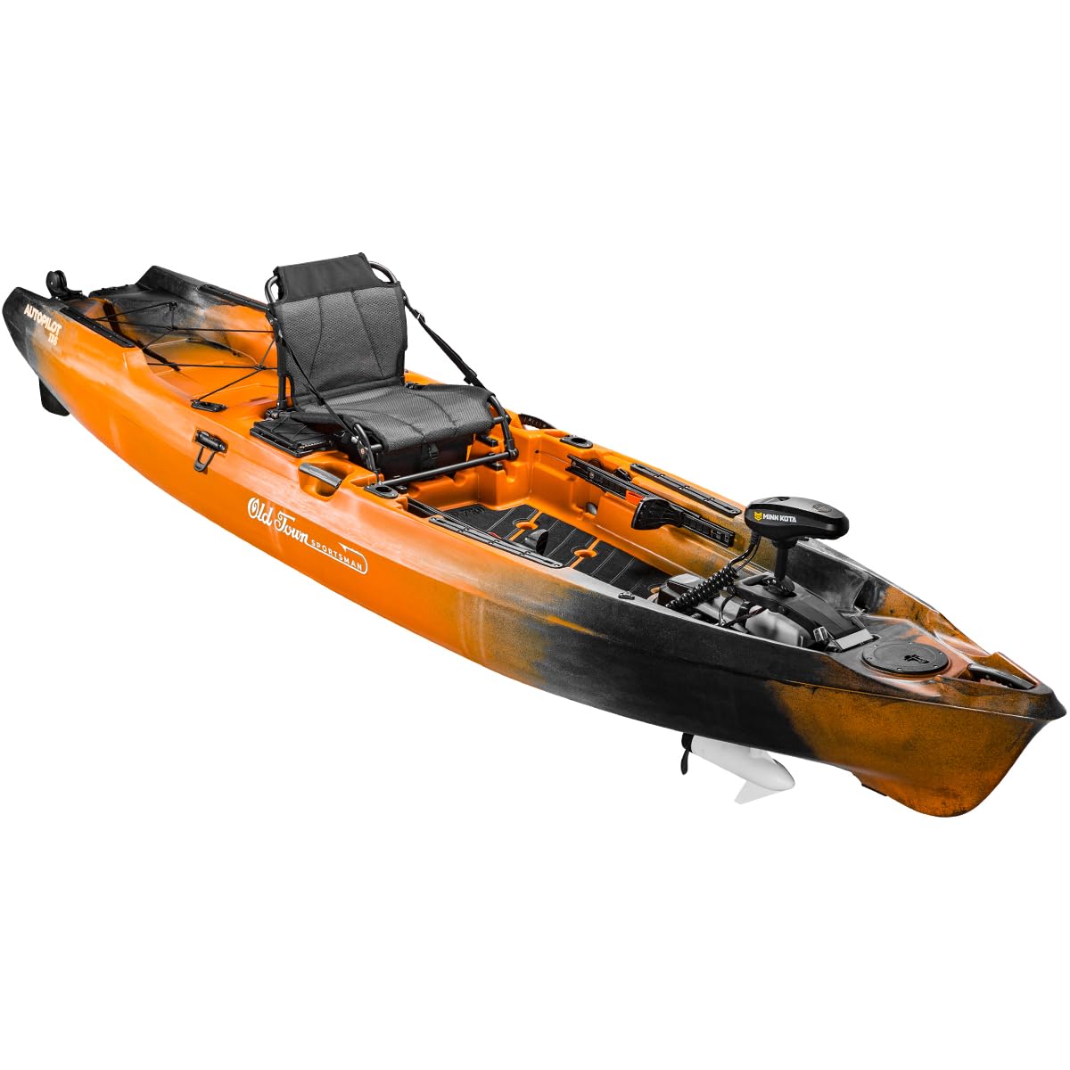 Old Town Sportsman AutoPilot 136 Motorized Fishing Kayak with Minn Kota Trolling Motor (Ember Camo)