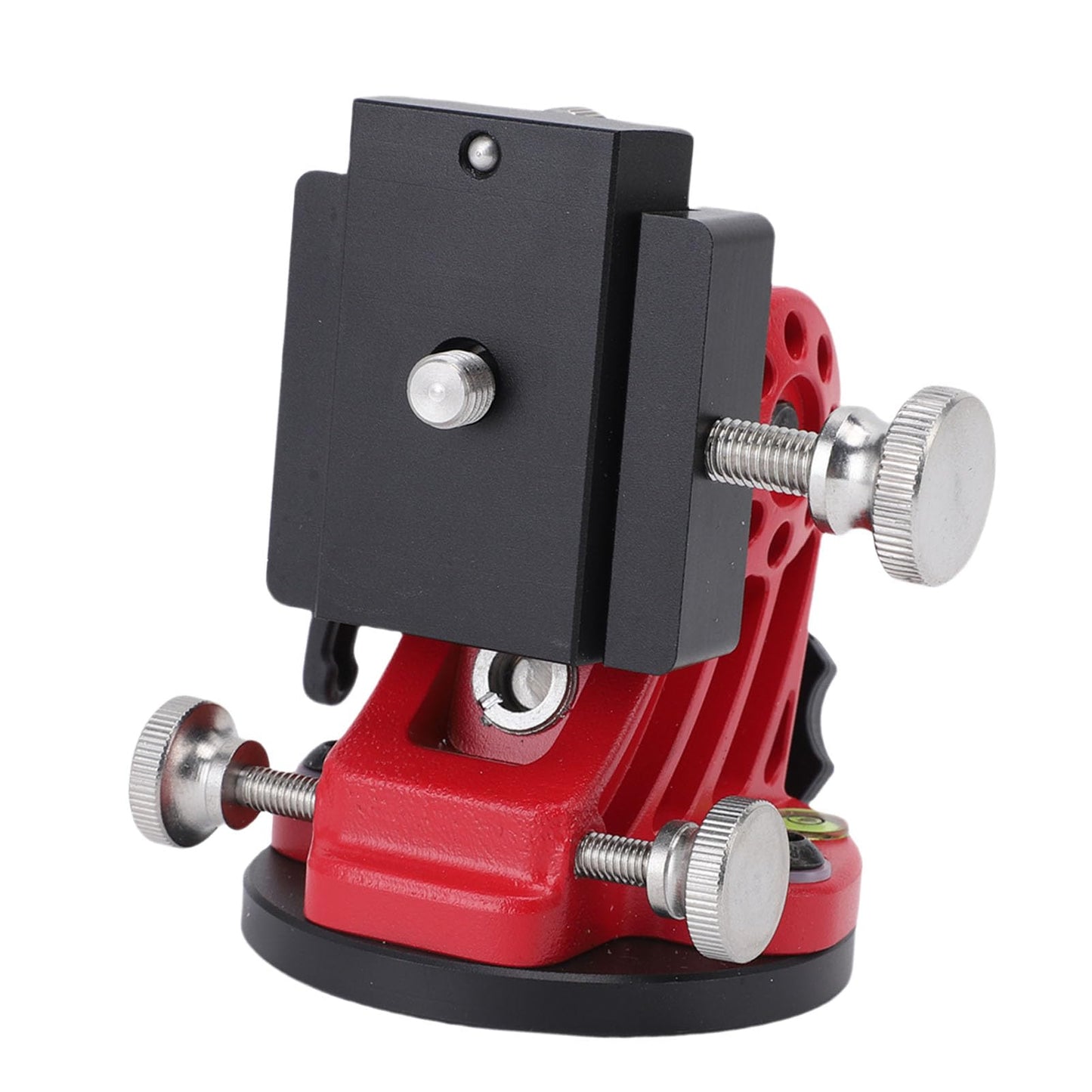 fosa Latitude Adjustment Base for Adults Astronomy, Telescope Tripod 3/8 Inch 0-90 Degree Adjustable Equatorial Mount, Equatorial Wedge Telescope Mount Latitude Base (Black Red)
