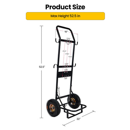 Ranein Dolly Hand Cart for Portable Tankless Water Heaters, Material Handling Truck，Mobile Hot Water Washing Station, Pet Grooming, Horse Stables, Hunting Camp & Camping
