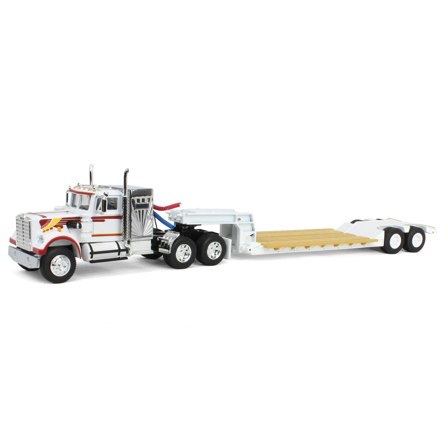 First Gear 1/64 White Western Star 4900 36in Vintage Sleeper w/Rogers Vintage Lowboy Trailer, DCP, 60-1639
