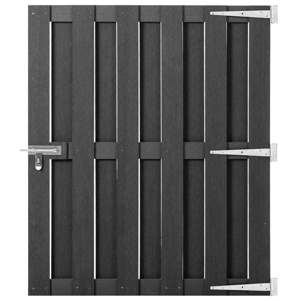 vidaXL Garden Gate, Fence Wall for Outdoor Balcony Patio Backyard, Privacy Screen for Entryway Driveway, Fence Gate Panel Border, WPC Gray