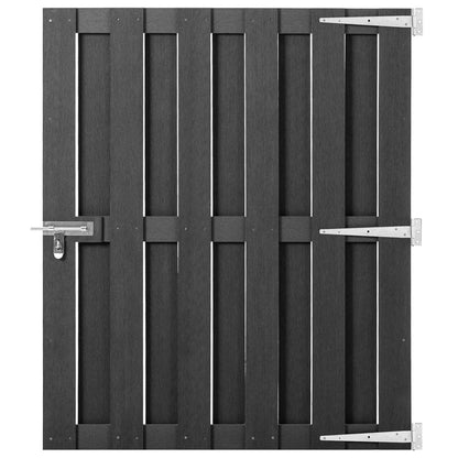 vidaXL Garden Gate, Fence Wall for Outdoor Balcony Patio Backyard, Privacy Screen for Entryway Driveway, Fence Gate Panel Border, WPC Gray