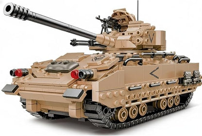 M2 Bradley Tank Toy Building Set Infantry Fighting Vehicle Sparks Hours of Military Adventure Play Army Tank Toy Building Set for Teens and Adults Compatible with Lego Sets (1350 Pieces)