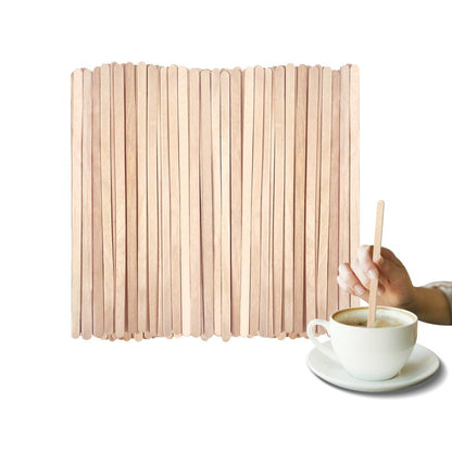 KTOJOY 1000 Pack Birch Wood Coffee Stirrers, 7.5 Inch Sturdy Coffee Stir Sticks, Smooth Round Ends, Splinter-Free Disposable Stir Sticks for Coffee, Cocktails, Office, Home Use