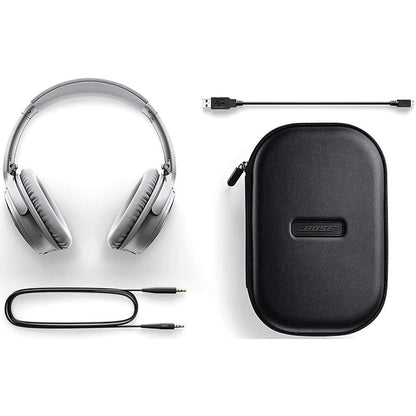 Bose QuietComfort 35 II Noise Cancelling Bluetooth Headphones— Wireless, Over Ear Headphones with Built in Microphone and Alexa Voice Control, Silver