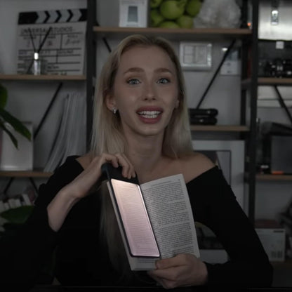 AwesomePré Book Light, LED Reading Light, USB Rechargeable, Warm & Cool Tone, Portable Cordless Lamp for Bedtime Reading (Warm LED)