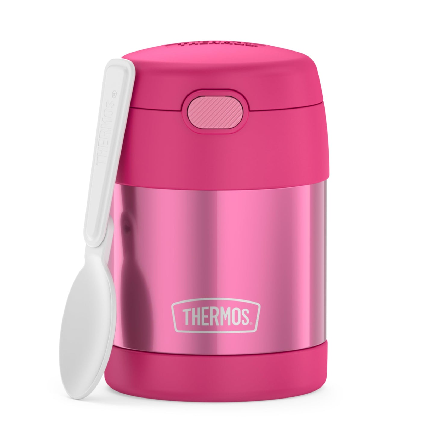 THERMOS FUNTAINER Insulated Food Jar,10 Ounce,Kid Friendly Food Jar with Foldable Spoon,Pink,(Pack of 6)