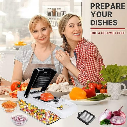 DOSTDR Premium Vegetable Chopper - Versatile Mandoline Slicer & Food Cutter | White & Black