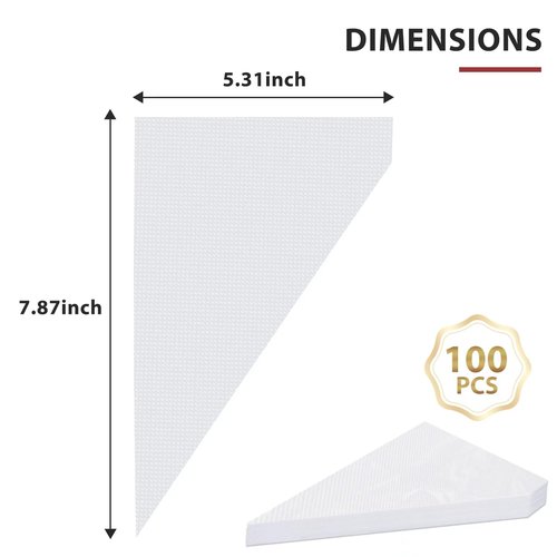ChengFu 100pcs Disposable Small Piping Bags 8 inch, Mini Piping Bags, Pastry Piping Bags for Cream Frosting, Icing Bags for Cake and Dessert Decorations