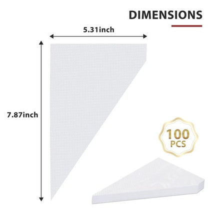 ChengFu 100pcs Disposable Small Piping Bags 8 inch, Mini Piping Bags, Pastry Piping Bags for Cream Frosting, Icing Bags for Cake and Dessert Decorations