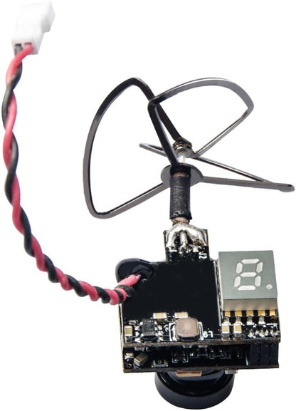 WT02 600TVL Ultra Micro AIO Camera and 200mW 5.8GHz Video Transmitter with Clover Antenna for FPV Indoor Racing